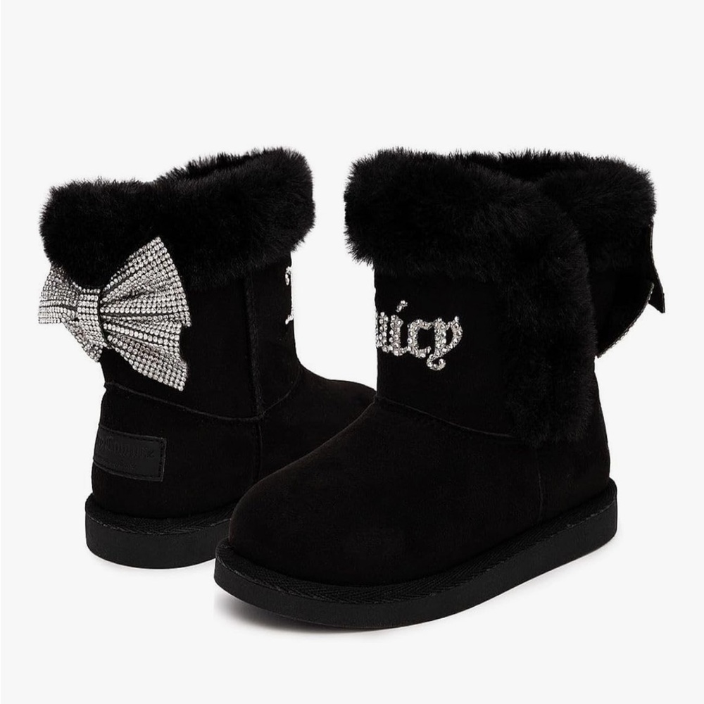 Juicy Couture Black Boots Krazey 2 size 9 toddler NWT